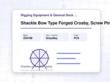 Shackle Bow Type Forged Crosby, Screw Pin S-209 Black 1-1/8" - Rigging Equipment & General Deck Items - Additional Items - IMPA 234186 - UOM PCS