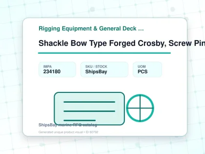 Shackle Bow Type Forged Crosby, Screw Pin S-209 Black 7/16" - Rigging Equipment & General Deck Items - Additional Items - IMPA 234180 - UOM PCS