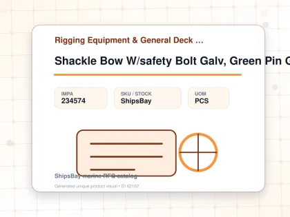 Shackle Bow W/safety Bolt Galv, Green Pin G-4163 45mm 25ton - Rigging Equipment & General Deck Items - Additional Items - IMPA 234574 - UOM PCS