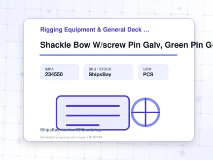 Shackle Bow W/screw Pin Galv, Green Pin G-4161 25mm 8.5ton - Rigging Equipment & General Deck Items - Additional Items - IMPA 234550 - UOM PCS