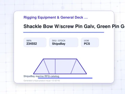 Shackle Bow W/screw Pin Galv, Green Pin G-4161 32mm 12ton - Rigging Equipment & General Deck Items - Additional Items - IMPA 234552 - UOM PCS