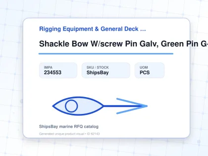 Shackle Bow W/screw Pin Galv, Green Pin G-4161 35mm 13.5ton - Rigging Equipment & General Deck Items - Additional Items - IMPA 234553 - UOM PCS
