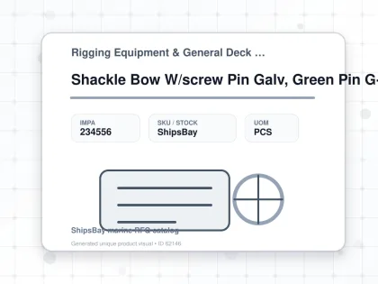 Shackle Bow W/screw Pin Galv, Green Pin G-4161 50mm 35ton - Rigging Equipment & General Deck Items - Additional Items - IMPA 234556 - UOM PCS