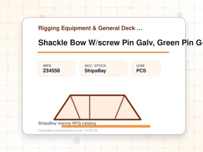 Shackle Bow W/screw Pin Galv, Green Pin G-4161 65mm 55ton - Rigging Equipment & General Deck Items - Additional Items - IMPA 234558 - UOM PCS
