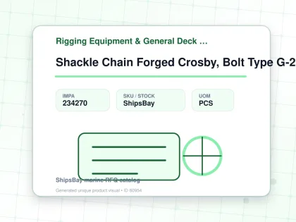 Shackle Chain Forged Crosby, Bolt Type G-2150 Galv 1-3/4" - Rigging Equipment & General Deck Items - Additional Items - IMPA 234270 - UOM PCS