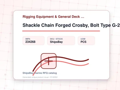 Shackle Chain Forged Crosby, Bolt Type G-2150 Galv 1-3/8" - Rigging Equipment & General Deck Items - Additional Items - IMPA 234268 - UOM PCS