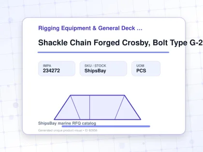 Shackle Chain Forged Crosby, Bolt Type G-2150 Galv 2-1/2" - Rigging Equipment & General Deck Items - Additional Items - IMPA 234272 - UOM PCS