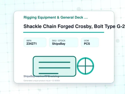 Shackle Chain Forged Crosby, Bolt Type G-2150 Galv 2" - Rigging Equipment & General Deck Items - Additional Items - IMPA 234271 - UOM PCS