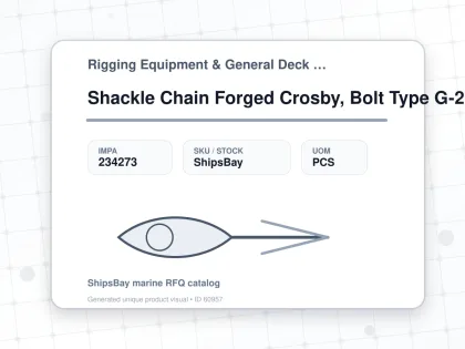 Shackle Chain Forged Crosby, Bolt Type G-2150 Galv 3" - Rigging Equipment & General Deck Items - Additional Items - IMPA 234273 - UOM PCS