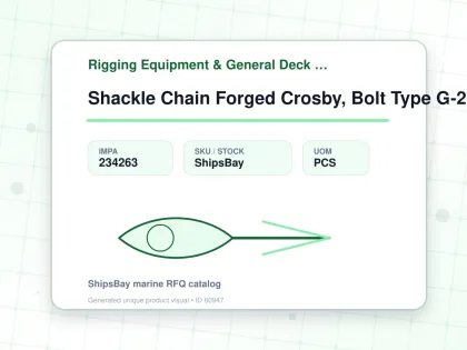 Shackle Chain Forged Crosby, Bolt Type G-2150 Galv 3/4" - Rigging Equipment & General Deck Items - Additional Items - IMPA 234263 - UOM PCS