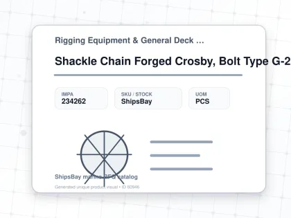 Shackle Chain Forged Crosby, Bolt Type G-2150 Galv 5/8" - Rigging Equipment & General Deck Items - Additional Items - IMPA 234262 - UOM PCS