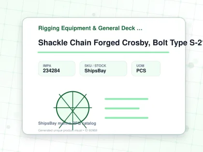 Shackle Chain Forged Crosby, Bolt Type S-2150 Black 1-1/2" - Rigging Equipment & General Deck Items - Additional Items - IMPA 234284 - UOM PCS