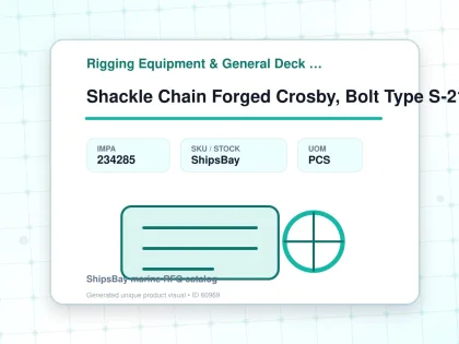 Shackle Chain Forged Crosby, Bolt Type S-2150 Black 1-3/4" - Rigging Equipment & General Deck Items - Additional Items - IMPA 234285 - UOM PCS