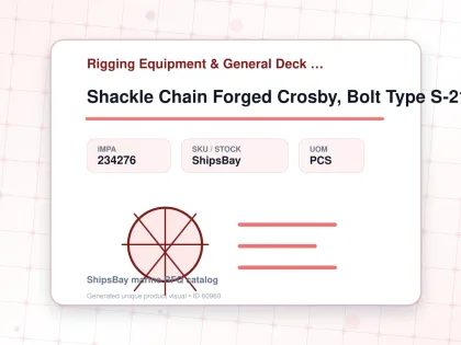 Shackle Chain Forged Crosby, Bolt Type S-2150 Black 1/2" - Rigging Equipment & General Deck Items - Additional Items - IMPA 234276 - UOM PCS