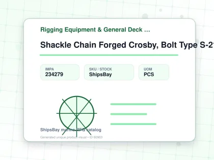 Shackle Chain Forged Crosby, Bolt Type S-2150 Black 7/8" - Rigging Equipment & General Deck Items - Additional Items - IMPA 234279 - UOM PCS