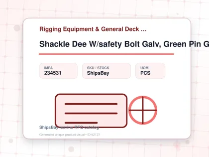 Shackle Dee W/safety Bolt Galv, Green Pin G-4153 50mm 35ton - Rigging Equipment & General Deck Items - Additional Items - IMPA 234531 - UOM PCS
