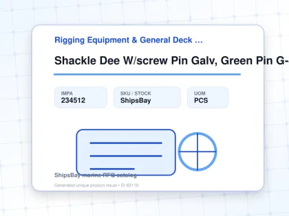 Shackle Dee W/screw Pin Galv, Green Pin G-4151 32mm 12ton - Rigging Equipment & General Deck Items - Additional Items - IMPA 234512 - UOM PCS