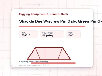 Shackle Dee W/screw Pin Galv, Green Pin G-4151 45mm 25ton - Rigging Equipment & General Deck Items - Additional Items - IMPA 234515 - UOM PCS