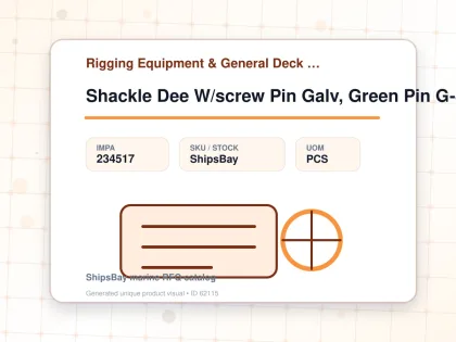 Shackle Dee W/screw Pin Galv, Green Pin G-4151 57mm 42.5ton - Rigging Equipment & General Deck Items - Additional Items - IMPA 234517 - UOM PCS
