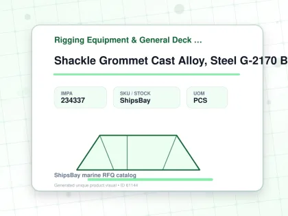 Shackle Grommet Cast Alloy, Steel G-2170 Body Dia 18.45" - Rigging Equipment & General Deck Items - Additional Items - IMPA 234337 - UOM PCS