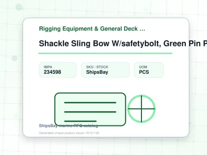 Shackle Sling Bow W/safetybolt, Green Pin P-6033 285mm 1500ton - Rigging Equipment & General Deck Items - Additional Items - IMPA 234598 - UOM PCS