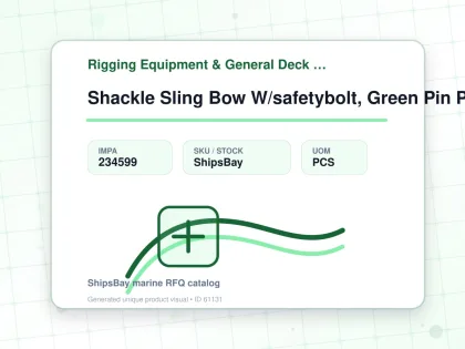 Shackle Sling Bow W/safetybolt, Green Pin P-6033 35mm 18ton - Rigging Equipment & General Deck Items - Additional Items - IMPA 234599 - UOM PCS