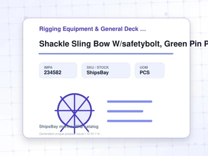 Shackle Sling Bow W/safetybolt, Green Pin P-6033 55mm 40ton - Rigging Equipment & General Deck Items - Additional Items - IMPA 234582 - UOM PCS