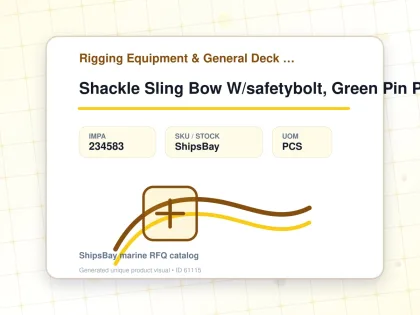 Shackle Sling Bow W/safetybolt, Green Pin P-6033 60mm 55ton - Rigging Equipment & General Deck Items - Additional Items - IMPA 234583 - UOM PCS