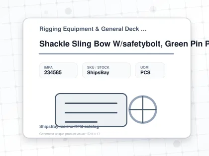 Shackle Sling Bow W/safetybolt, Green Pin P-6033 85mm 125ton - Rigging Equipment & General Deck Items - Additional Items - IMPA 234585 - UOM PCS