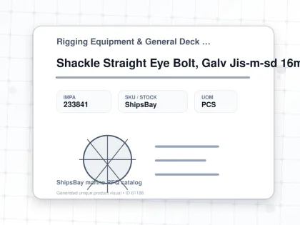 Shackle Straight Eye Bolt, Galv Jis-m-sd 16mm Swl 1.0ton - Rigging Equipment & General Deck Items - Additional Items - IMPA 233841 - UOM PCS