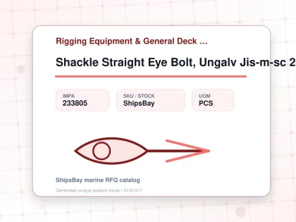 Shackle Straight Eye Bolt, Ungalv Jis-m-sc 24mm Swl 3.6t - Rigging Equipment & General Deck Items - Additional Items - IMPA 233805 - UOM PCS