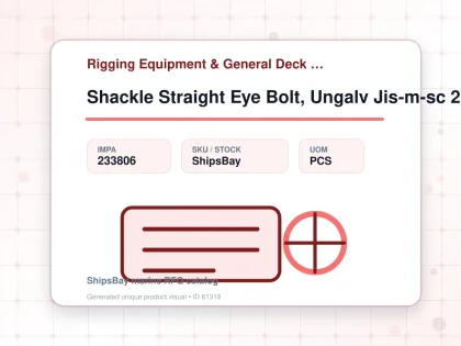Shackle Straight Eye Bolt, Ungalv Jis-m-sc 26mm Swl 4.0t - Rigging Equipment & General Deck Items - Additional Items - IMPA 233806 - UOM PCS