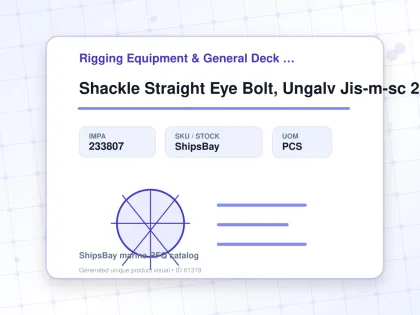 Shackle Straight Eye Bolt, Ungalv Jis-m-sc 28mm Swl 4.8t - Rigging Equipment & General Deck Items - Additional Items - IMPA 233807 - UOM PCS