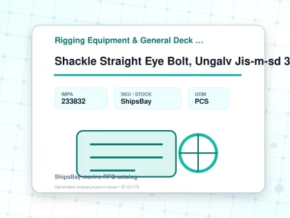 Shackle Straight Eye Bolt, Ungalv Jis-m-sd 34mm Swl 5.0t - Rigging Equipment & General Deck Items - Additional Items - IMPA 233832 - UOM PCS