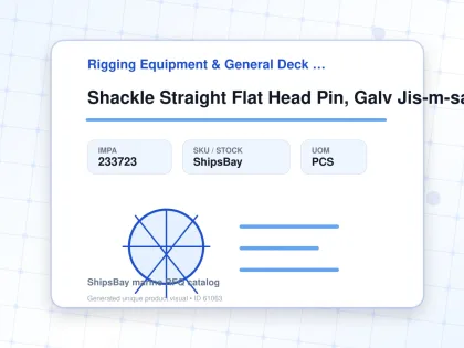 Shackle Straight Flat Head Pin, Galv Jis-m-sa 38mm Swl 9ton - Rigging Equipment & General Deck Items - Additional Items - IMPA 233723 - UOM PCS