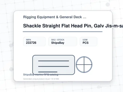 Shackle Straight Flat Head Pin, Galv Jis-m-sa 44mm Swl 12.5ton - Rigging Equipment & General Deck Items - Additional Items - IMPA 233726 - UOM PCS