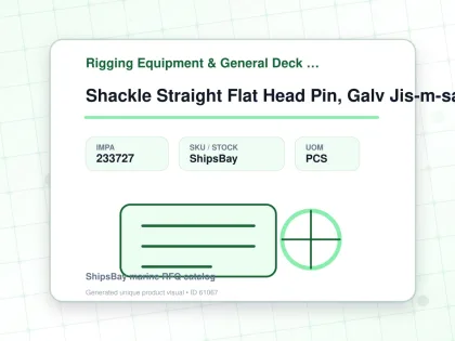 Shackle Straight Flat Head Pin, Galv Jis-m-sa 46mm Swl 13ton - Rigging Equipment & General Deck Items - Additional Items - IMPA 233727 - UOM PCS