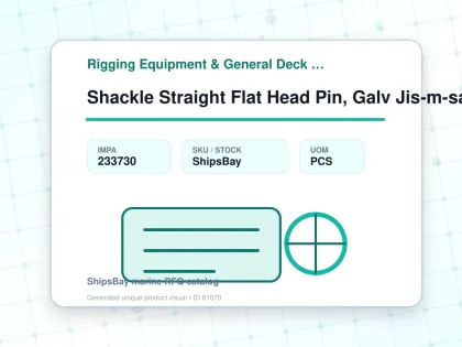 Shackle Straight Flat Head Pin, Galv Jis-m-sa 55mm Swl 18ton - Rigging Equipment & General Deck Items - Additional Items - IMPA 233730 - UOM PCS