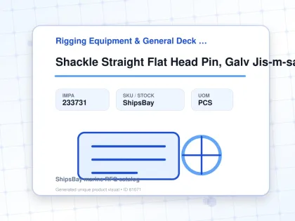 Shackle Straight Flat Head Pin, Galv Jis-m-sa 60mm Swl 20ton - Rigging Equipment & General Deck Items - Additional Items - IMPA 233731 - UOM PCS