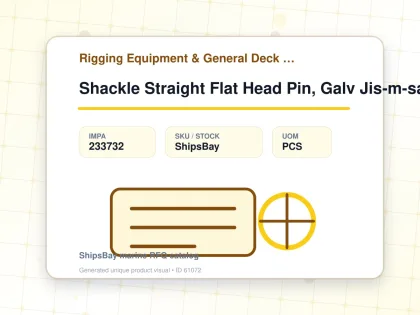 Shackle Straight Flat Head Pin, Galv Jis-m-sa 65mm Swl 25ton - Rigging Equipment & General Deck Items - Additional Items - IMPA 233732 - UOM PCS