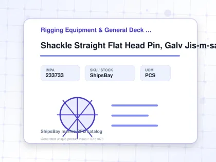 Shackle Straight Flat Head Pin, Galv Jis-m-sa 70mm Swl 31.5ton - Rigging Equipment & General Deck Items - Additional Items - IMPA 233733 - UOM PCS