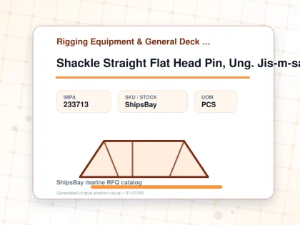 Shackle Straight Flat Head Pin, Ung. Jis-m-sa 70mm Swl 31.5ton - Rigging Equipment & General Deck Items - Additional Items - IMPA 233713 - UOM PCS