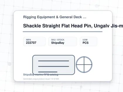 Shackle Straight Flat Head Pin, Ungalv Jis-m-sa 46mm Swl 13ton - Rigging Equipment & General Deck Items - Additional Items - IMPA 233707 - UOM PCS