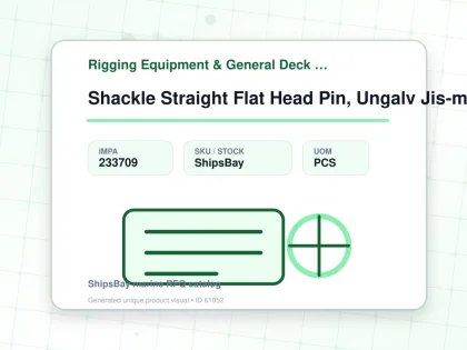 Shackle Straight Flat Head Pin, Ungalv Jis-m-sa 50mm Swl 16ton - Rigging Equipment & General Deck Items - Additional Items - IMPA 233709 - UOM PCS