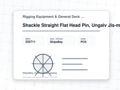 Shackle Straight Flat Head Pin, Ungalv Jis-m-sa 60mm Swl 20ton - Rigging Equipment & General Deck Items - Additional Items - IMPA 233711 - UOM PCS