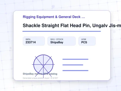 Shackle Straight Flat Head Pin, Ungalv Jis-m-sa 75mm Swl 35ton - Rigging Equipment & General Deck Items - Additional Items - IMPA 233714 - UOM PCS
