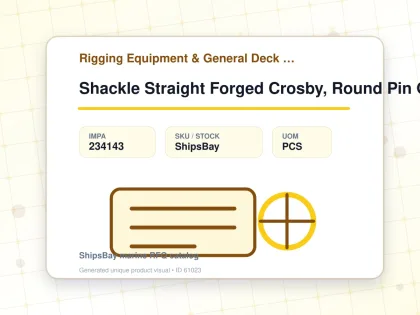 Shackle Straight Forged Crosby, Round Pin G-215 Galv 1-1/2" - Rigging Equipment & General Deck Items - Additional Items - IMPA 234143 - UOM PCS