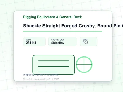Shackle Straight Forged Crosby, Round Pin G-215 Galv 1-1/4" - Rigging Equipment & General Deck Items - Additional Items - IMPA 234141 - UOM PCS