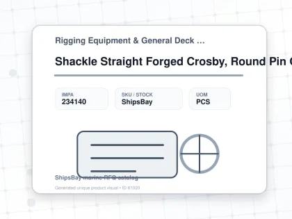 Shackle Straight Forged Crosby, Round Pin G-215 Galv 1-1/8" - Rigging Equipment & General Deck Items - Additional Items - IMPA 234140 - UOM PCS
