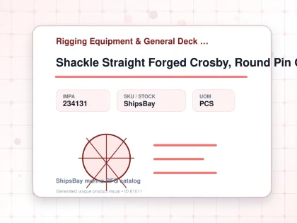 Shackle Straight Forged Crosby, Round Pin G-215 Galv 1/4" - Rigging Equipment & General Deck Items - Additional Items - IMPA 234131 - UOM PCS